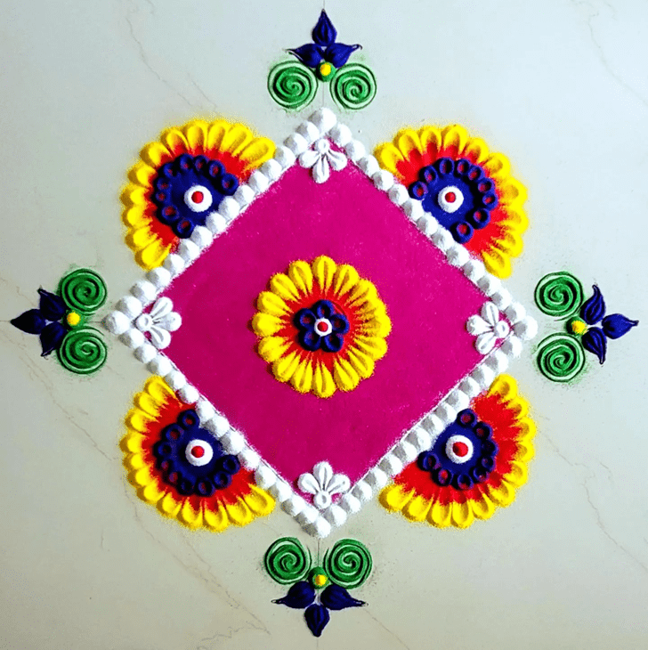 Inviting Kartik Amavasya Rangoli