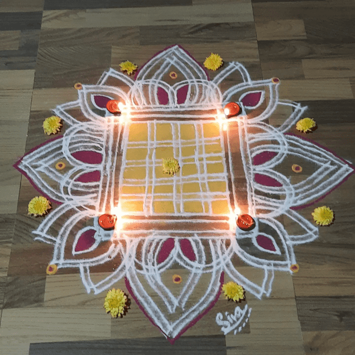 Pleasing Kartik Amavasya Rangoli