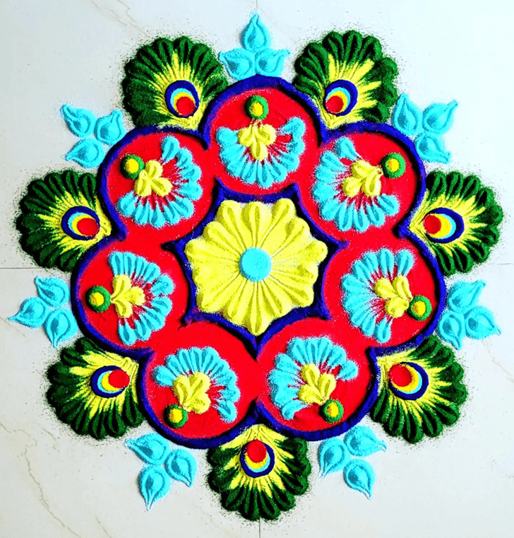 Splendid Kartik Amavasya Rangoli