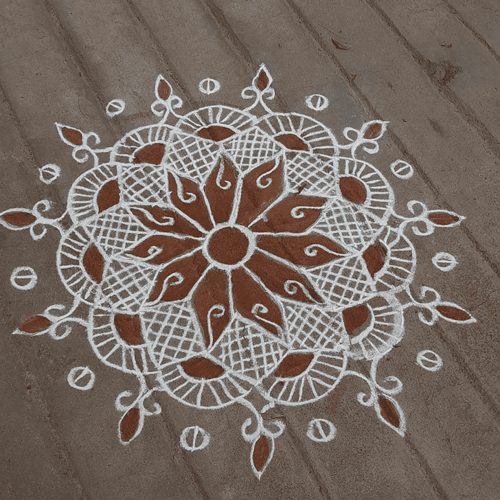 Wonderful Kartik Amavasya Rangoli Design