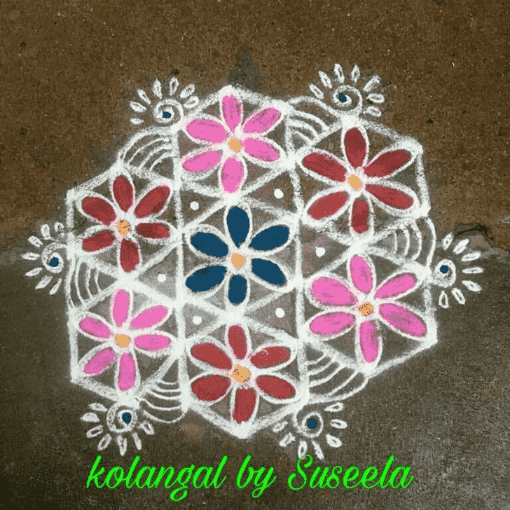 Dazzling Kartik Purnima Rangoli