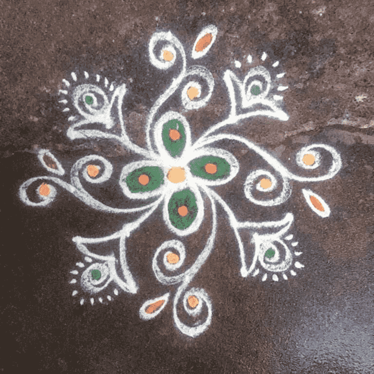 Fine Kartik Purnima Rangoli