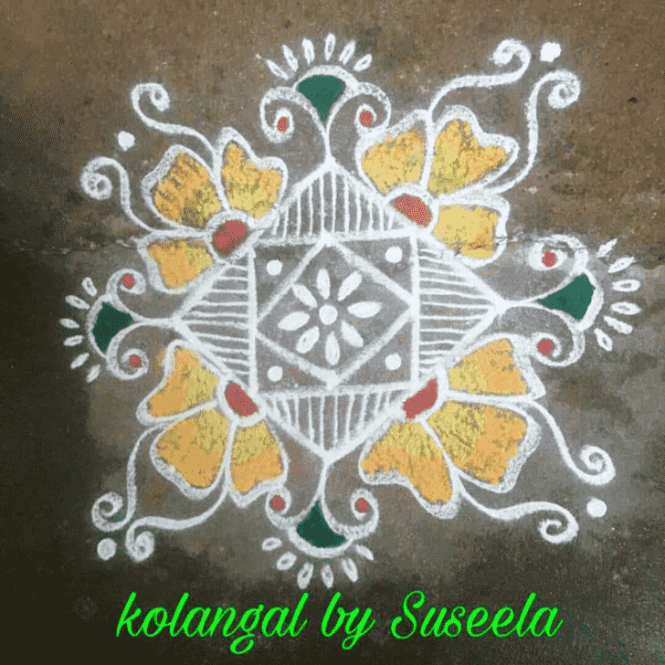 Graceful Kartik Purnima Rangoli