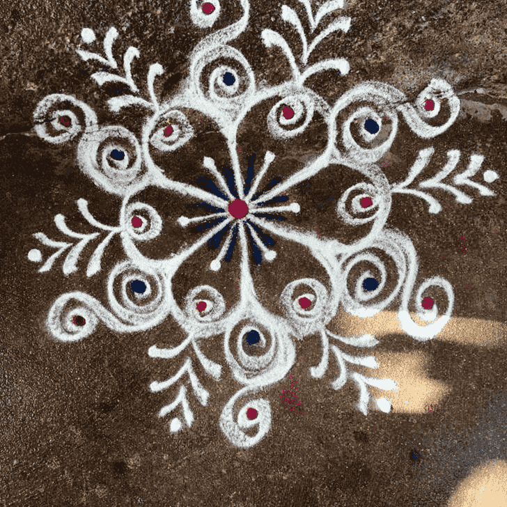 Pleasing Kartik Purnima Rangoli