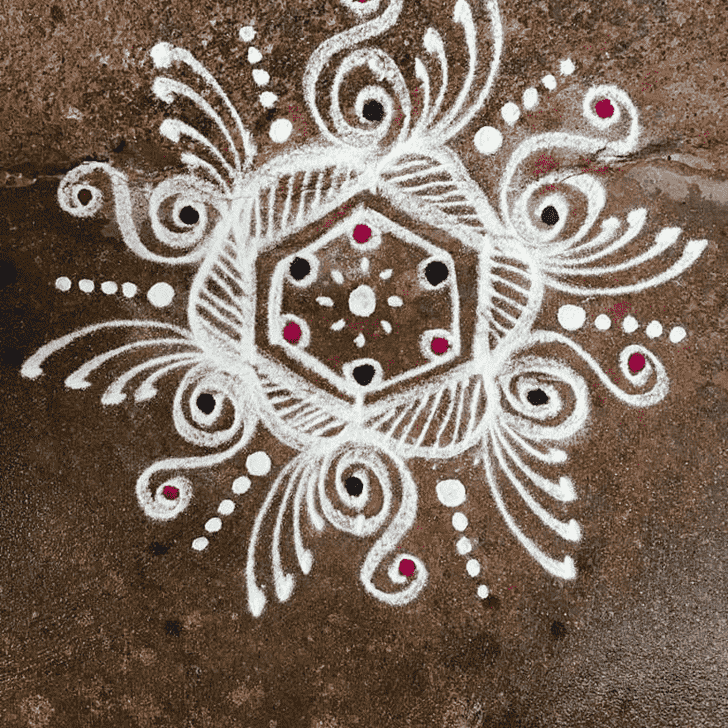 Ravishing Kartik Purnima Rangoli