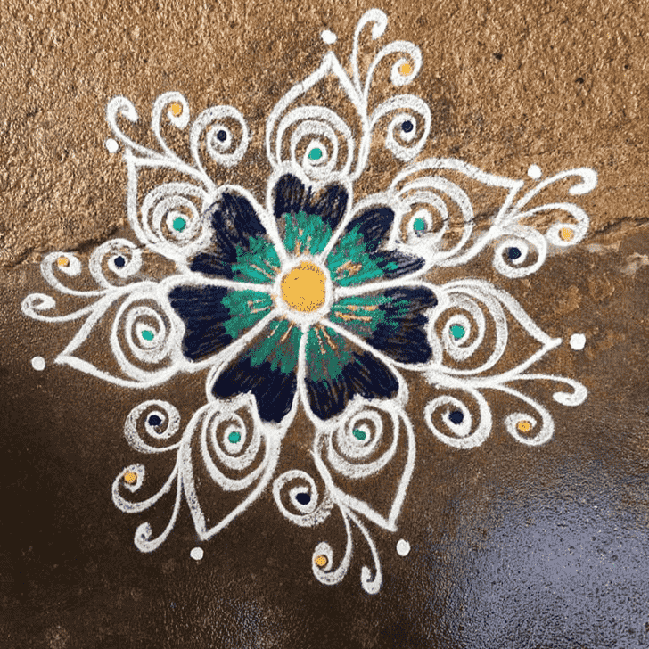 Refined Kartik Purnima Rangoli