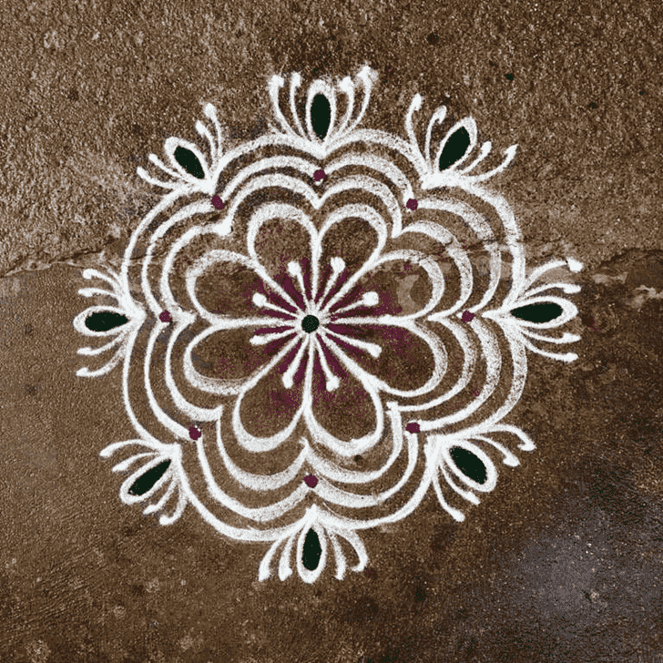 Slightly Kartik Purnima Rangoli