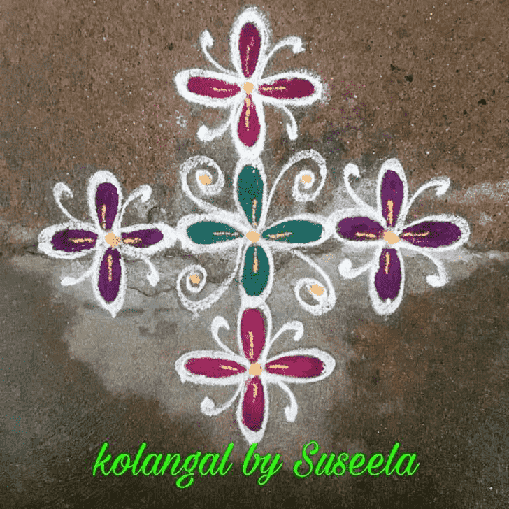 Wonderful Kartik Purnima Rangoli Design