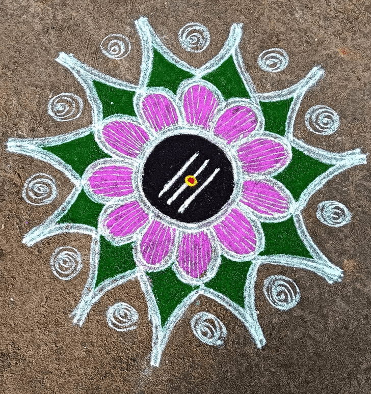 Comely Kojagara Puja Rangoli