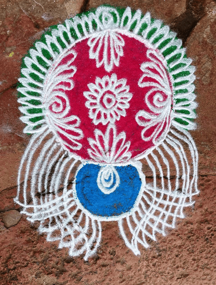 Hard Kojagara Puja Rangoli