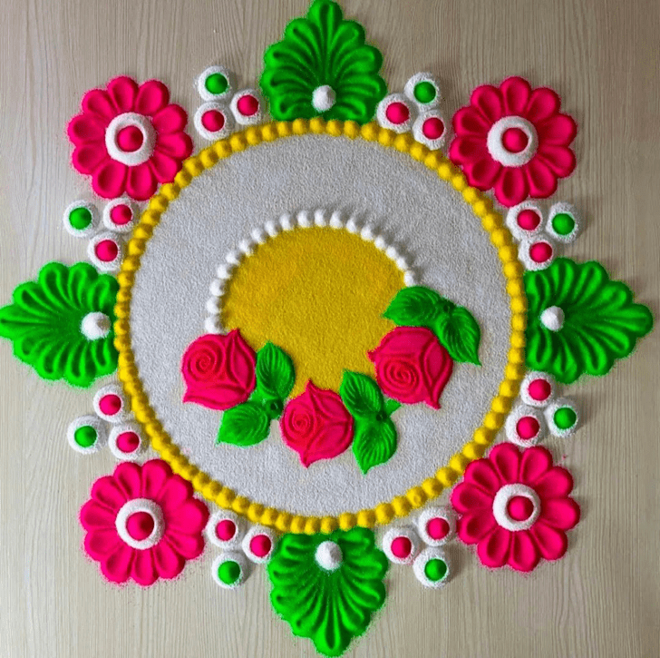 Delightful Kojagara Puja Rangoli