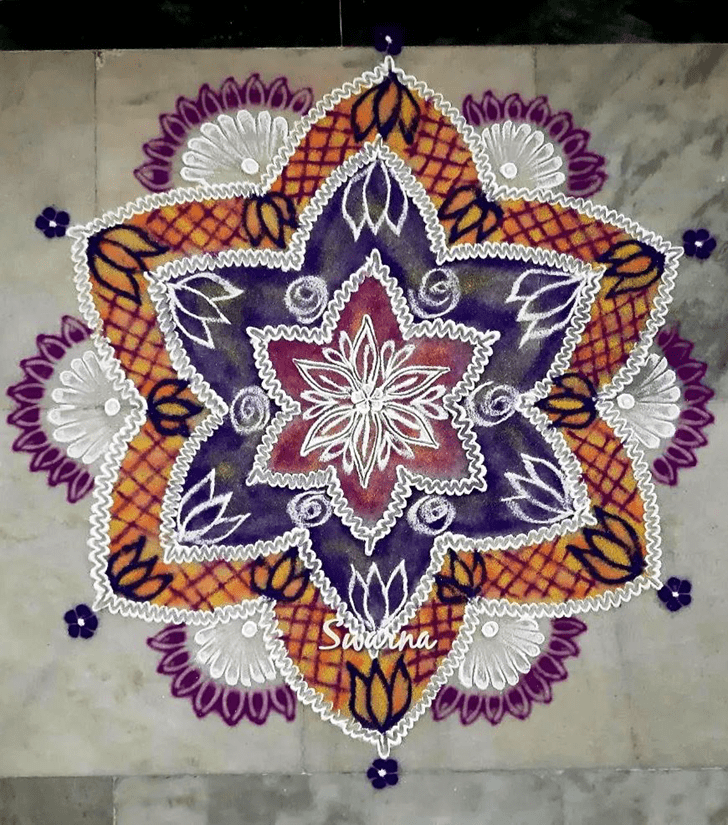 Kojagara Puja Rangoli