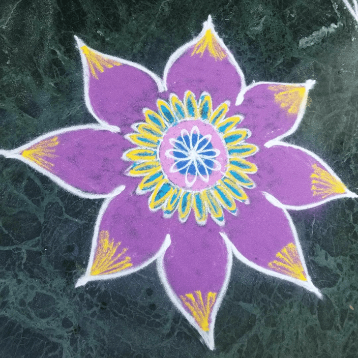 Elegant Kojagara Puja Rangoli