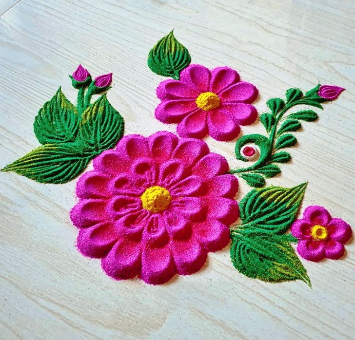 Fetching Kojagara Puja Rangoli