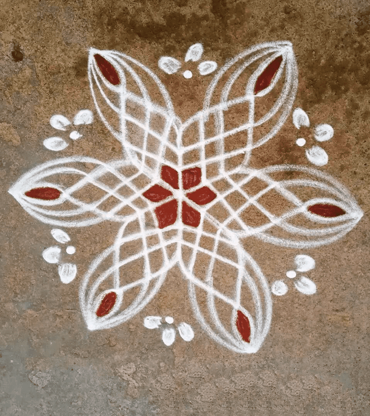 Good Looking Kojagara Puja Rangoli