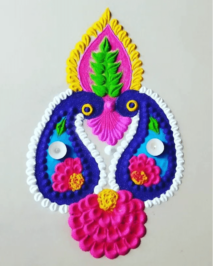 Inviting Kojagara Puja Rangoli