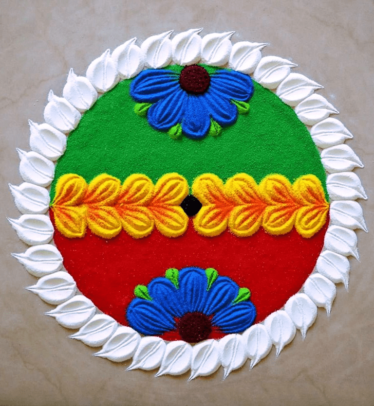 Radiant Kojagara Puja Rangoli