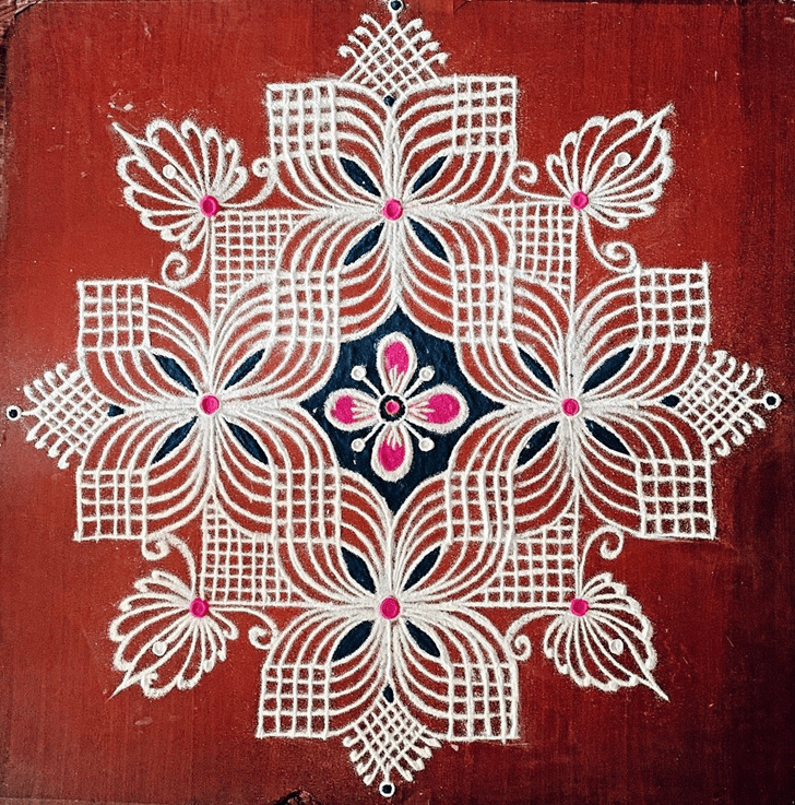 Shapely Kojagara Puja Rangoli