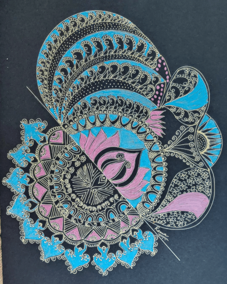 Stunning Kojagara Puja Rangoli