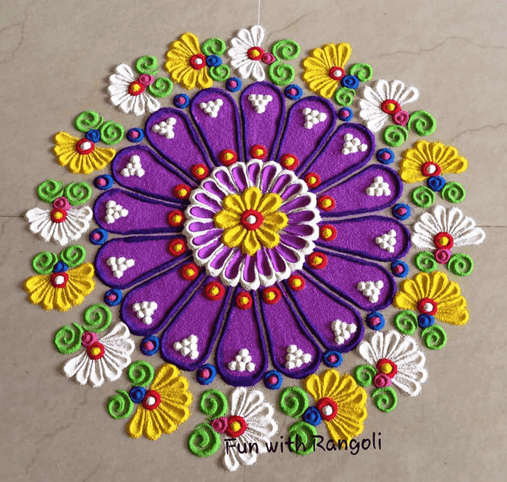 Graceful Kolam Rangoli