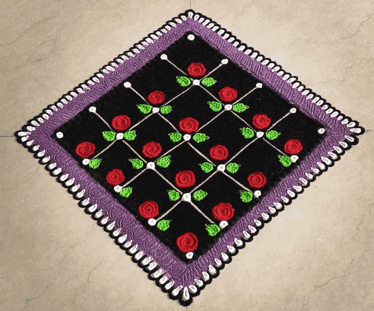 Pleasing Kolam Rangoli