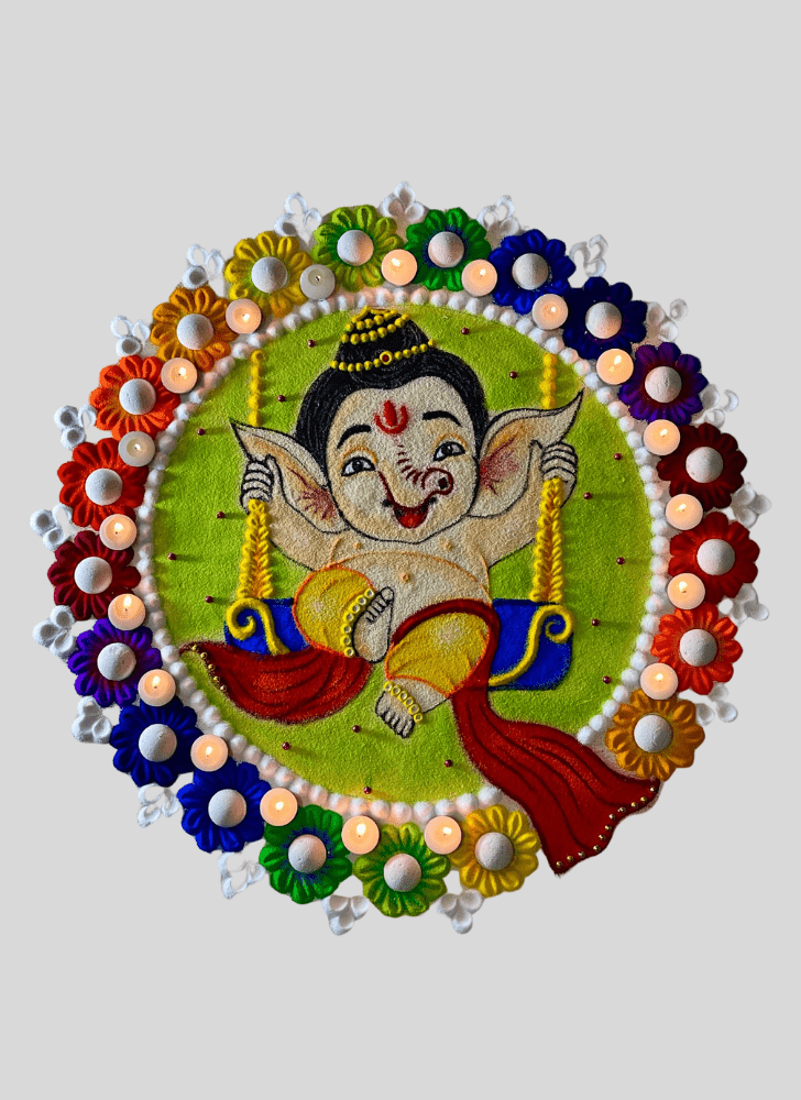 Fine Lambodara Rangoli