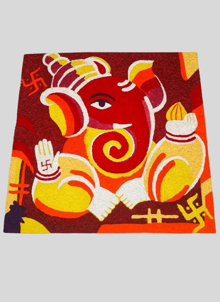 Gorgeous Lambodara Rangoli