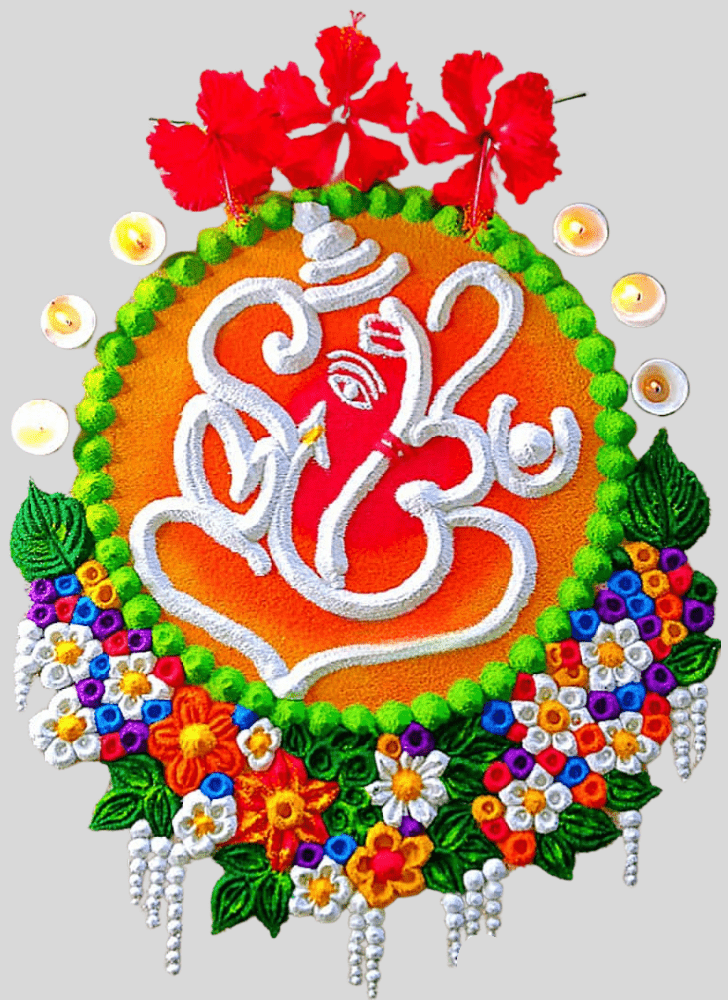 Awesome Lambodara Rangoli