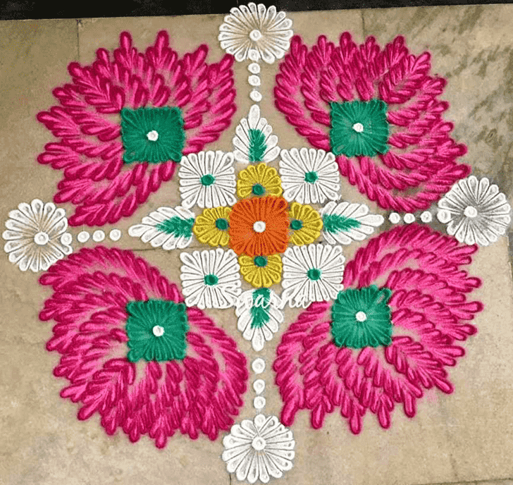 Shapely Latest Rangoli