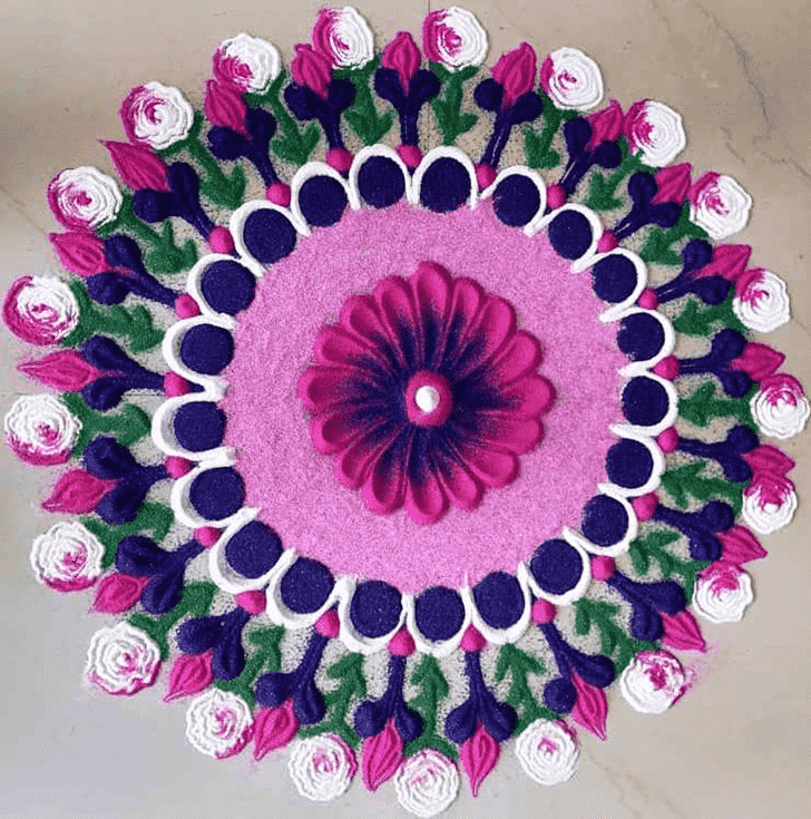 Wonderful Latest Rangoli Design