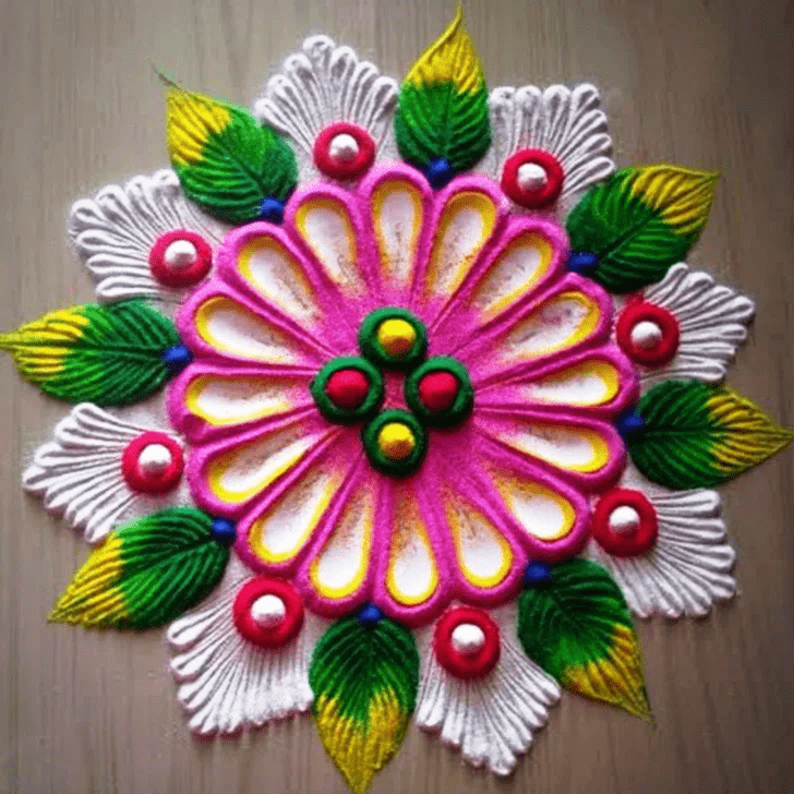 Fine Leaf Rangoli