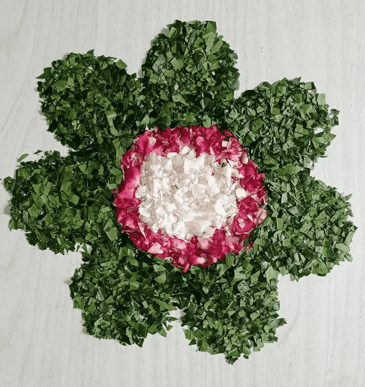 Graceful Leaf Rangoli