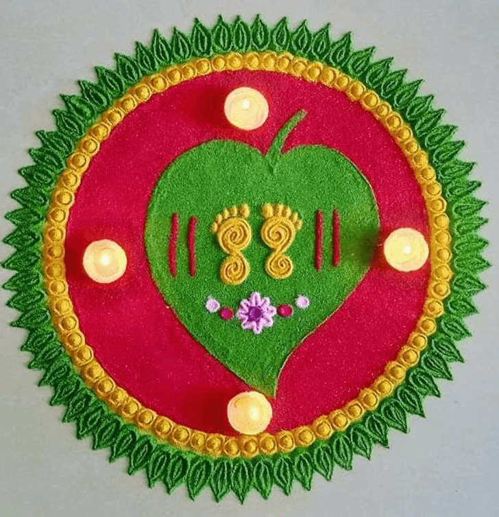 Ideal Leaf Rangoli