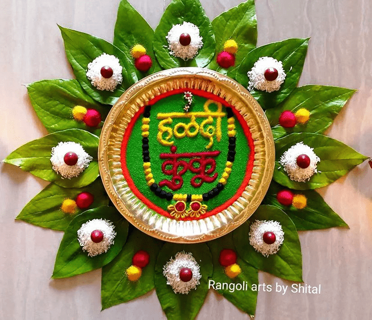 Pleasing Leaf Rangoli