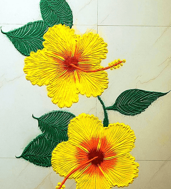 Resplendent Leaf Rangoli