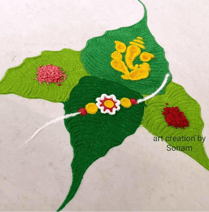 Splendid Leaf Rangoli