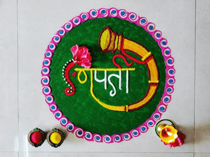 Fair Lord Ganesha Rangoli