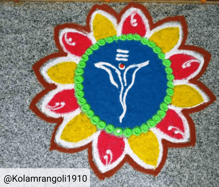 Gorgeous Lord Ganesha Rangoli