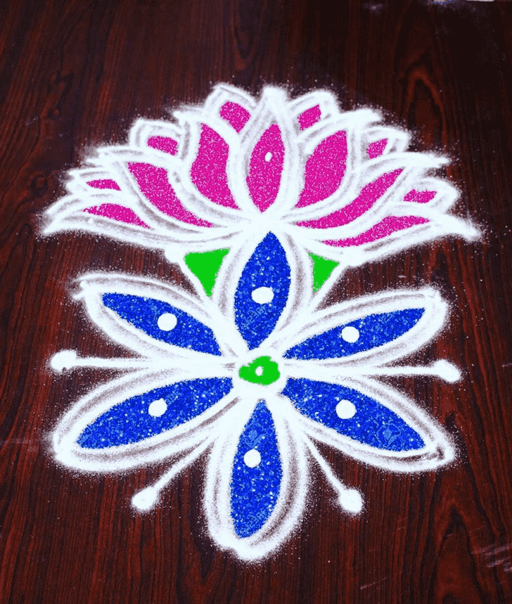 Hard Lotus Rangoli