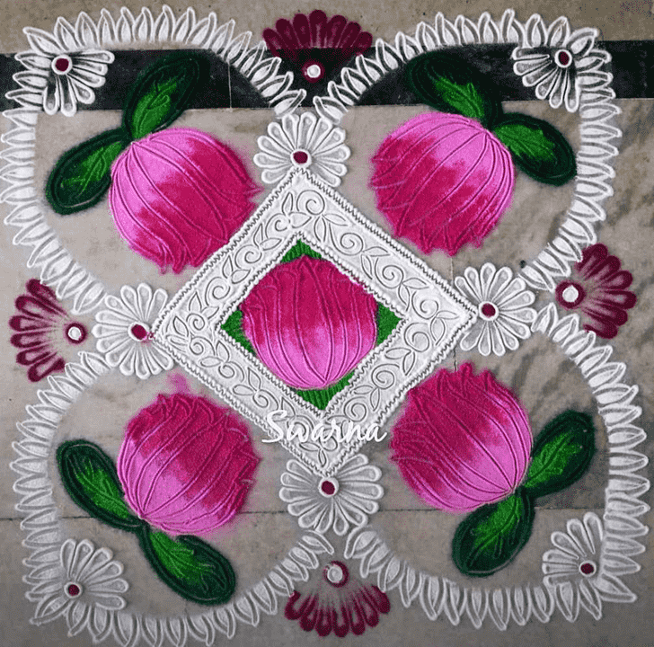 Enticing Lotus Rangoli