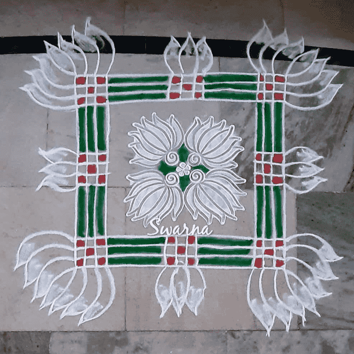 Fetching Lotus Rangoli