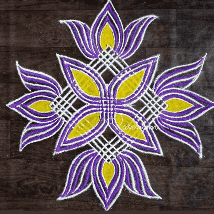 Awesome Lotus Rangoli