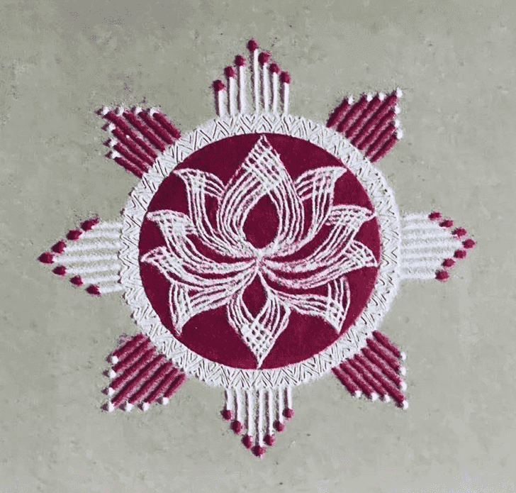 Pleasing Lotus Rangoli