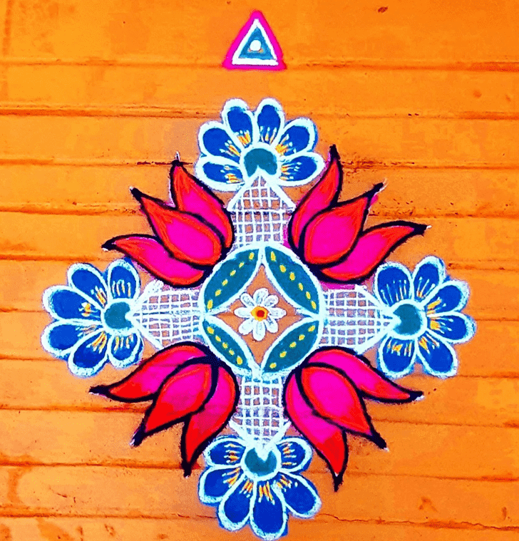 Resplendent Lotus Rangoli