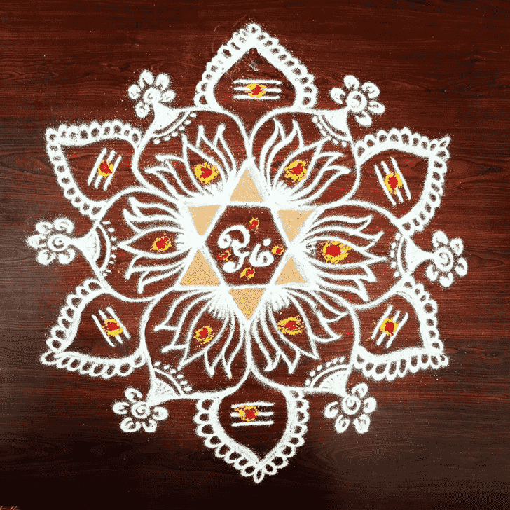 Dazzling Magha Amavasya Rangoli