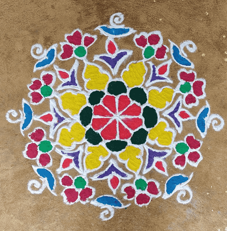 Ideal Magha Amavasya Rangoli