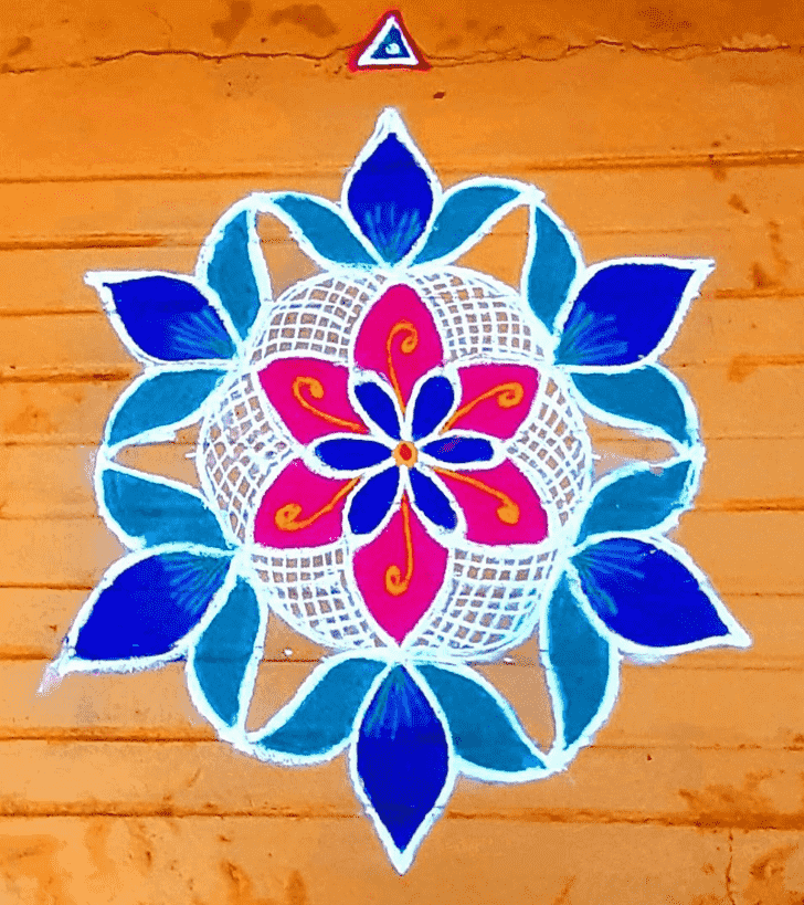 Lovely Magha Amavasya Rangoli Design