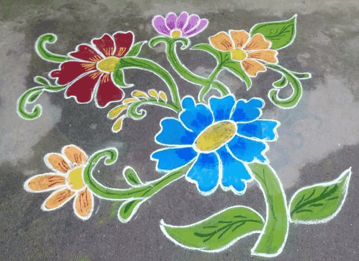 Pleasing Magha Amavasya Rangoli