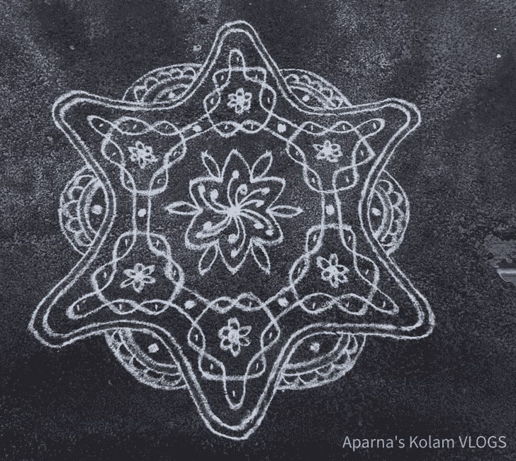 Radiant Magha Amavasya Rangoli