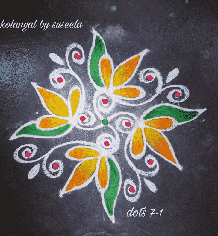 Shapely Magha Amavasya Rangoli